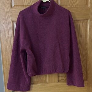 Beyond Yoga Elegant Plum Turtleneck Tunic Sweater